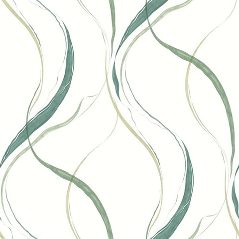 Ink Flow Green Wallpaper