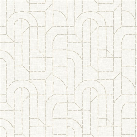 Integrity Dove Arched Outlines Textured Wallpaper