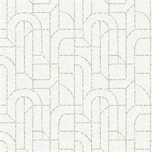 Integrity Light Green Arched Outlines Textured Wallpaper