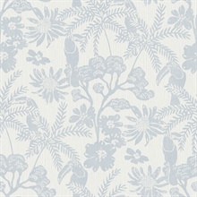 Jacaranda Light Blue Tropical Trail Textured Wallpaper