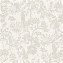 Jacaranda Taupe Tropical Trail Textured Wallpaper