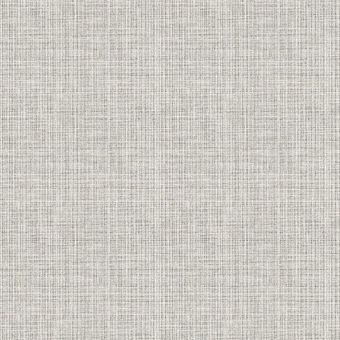 Kantera Light Grey Faux Fabric Weave Texture Wallpaper