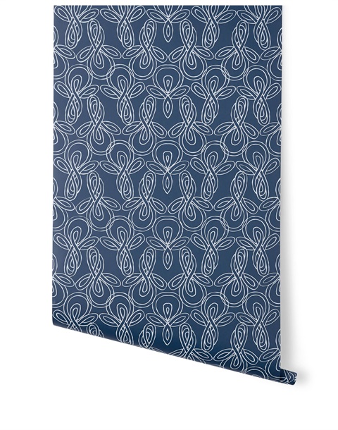 Knots (Indigo) | TP-007 | Modern Designer Wallpaper