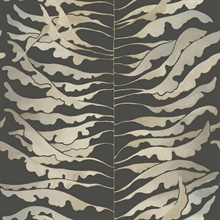 Leaf Column Black Wallpaper