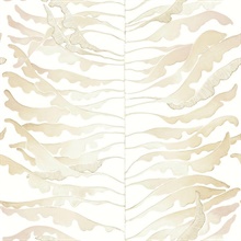 Leaf Column Taupe Wallpaper