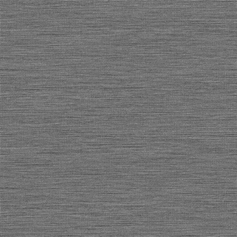 Libeco 27 Charcoal Faux Fine Linen Wallpaper