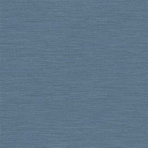 Libeco 27 Slate Blue Faux Fine Linen Wallpaper