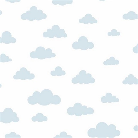 Light Blue Disney Winnie the Pooh Clouds Wallpaper