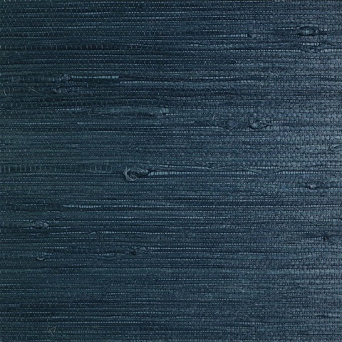 Lillian August Natural Grasscloth Marine Blue Wallpaper