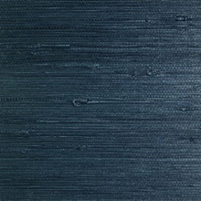 Lillian August Natural Grasscloth Marine Blue Wallpaper