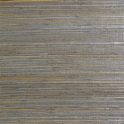 Lillian August Natural Grasscloth Multi Silver Wallpaper