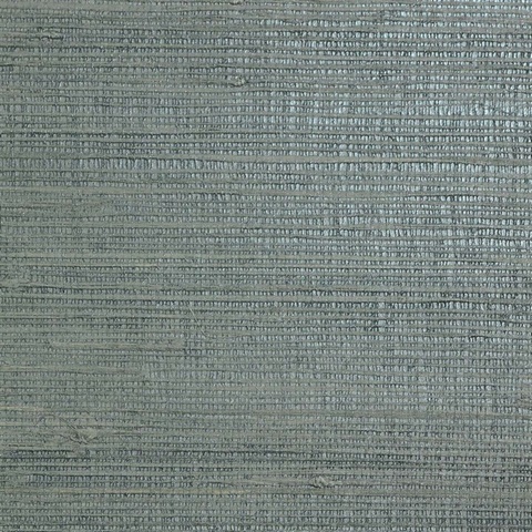 Lillian August Natural Grasscloth Silvery Aqua Wallpaper