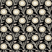 Lillian Black Floral Vine Peel &amp; Stick Wallpaper