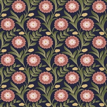 Lillian Blue Floral Vine Peel &amp; Stick Wallpaper