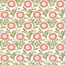 Lillian Pink Floral Vine Peel & Stick Wallpaper