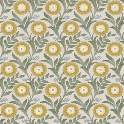 Lillian Sage Floral Vine Peel & Stick Wallpaper