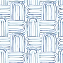 Lolly Blue Arches Wallpaper