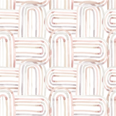 Lolly Blush Arches Wallpaper