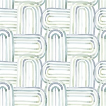 Lolly Teal Arches Wallpaper