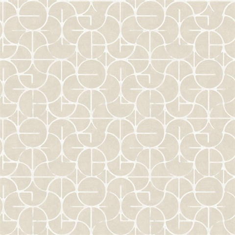 Looking Glass Beige Wallpaper