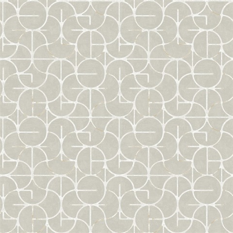 Looking Glass Grey & Silver Wallpaper