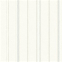 Lovage Aqua Linen Stripe Wallpaper