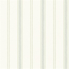 Lovage Green Linen Stripe Wallpaper