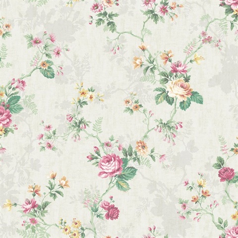 FL90304 | Lucina Floral | Wallpaper Boulevard