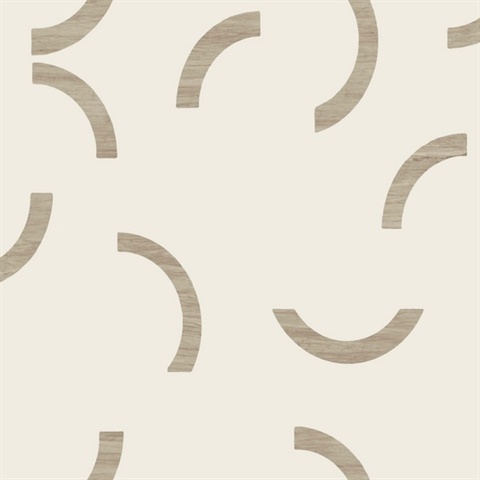 Lunula Taupe Wallpaper