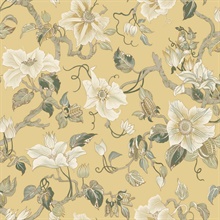 Marguerite Vine Yellow Wallpaper