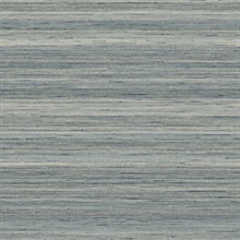 Meiya 27 Slate Blue Horizontal Stria Wallpaper