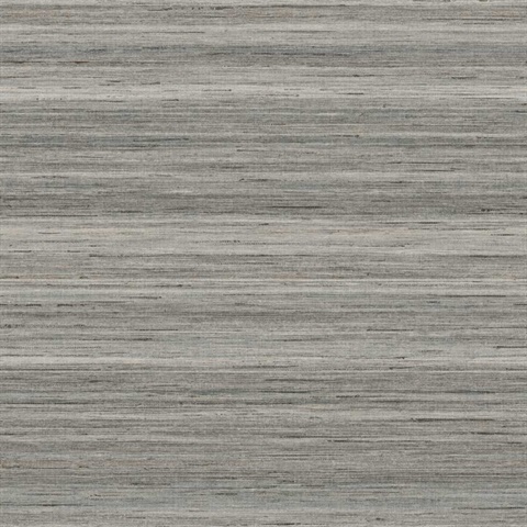 Meiya 27 Slate Grey Horizontal Stria Wallpaper