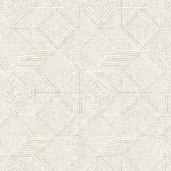 2969-26019 | Moki Light Beige Lattice Textured Geometric Wallpaper