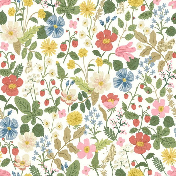 bright floral wallpaper