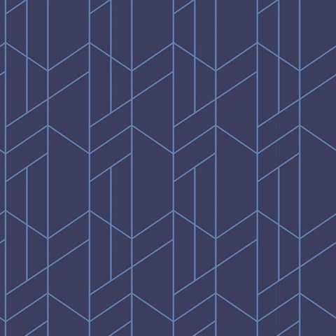 Mun Azure Geometric Wallpaper