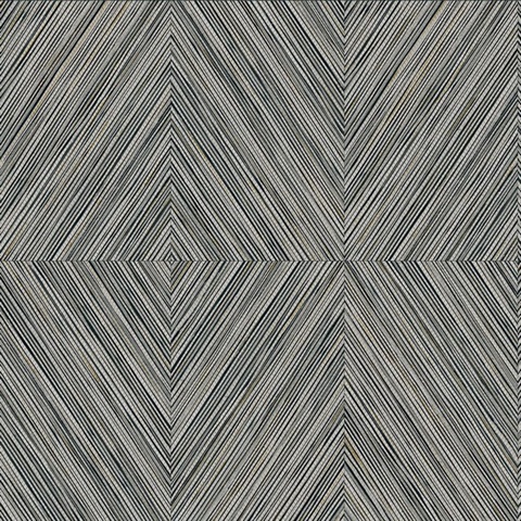 Naturale Iron Faux Wood Geometric Wallpaper