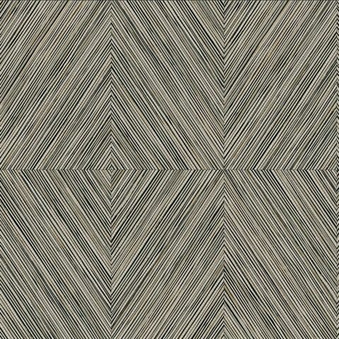 Naturale Mink Faux Wood Geometric Wallpaper