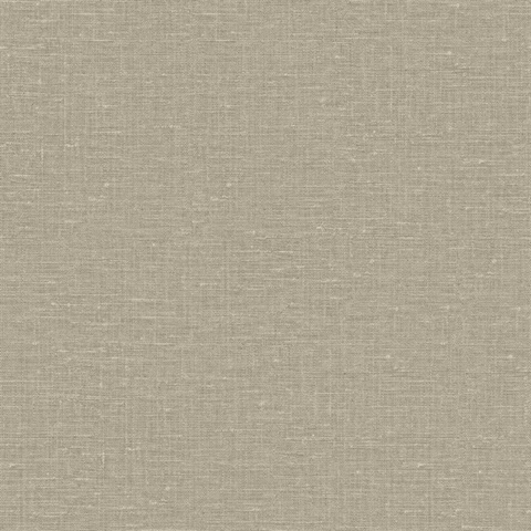 Nomi 27 Taupe Faux Canvas Linen Wallpaper