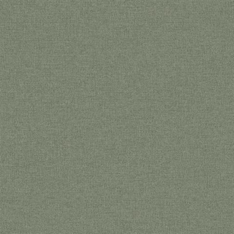 Normandy 27 Army Green Faux Fine Linen Wallpaper