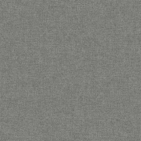 Normandy 27 Charcoal Faux Fine Linen Wallpaper