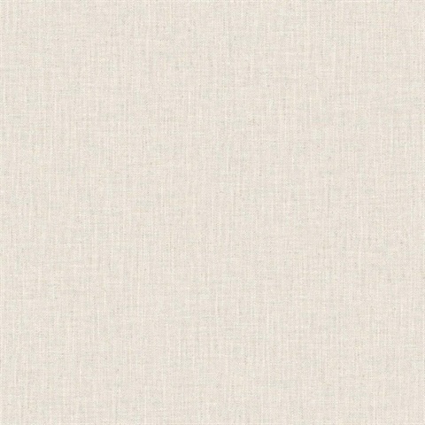 Off White Tweed Woven Linen Wallpaper