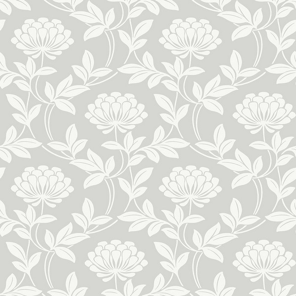 2810-87717 | Ogilvy Silver Floral | Wallpaper Boulevard