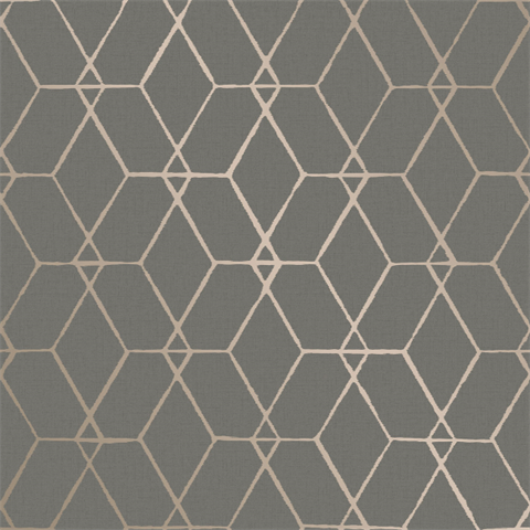 Osterlen Taupe Trellis Wallpaper