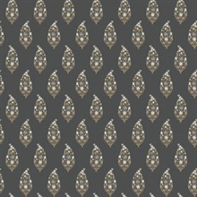 Paisley Black Wallpaper