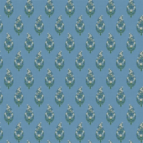 Paisley Blue Wallpaper