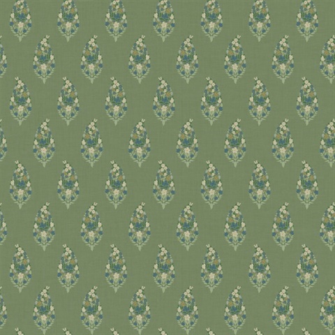 Paisley Green Wallpaper