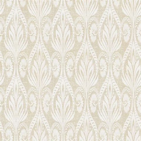 Palmer Pacific Fog Damask Wallpaper