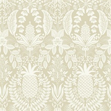 Pineapple Damask Light Taupe Wallpaper