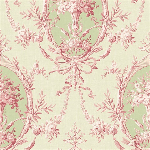 291-71902 | Pink Cameo | Wallpaper Boulevard