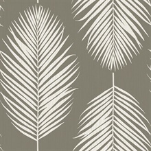 Port Lions Foil Large Palm Leaf Stripe Wallpaper